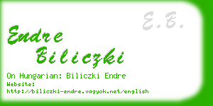 endre biliczki business card